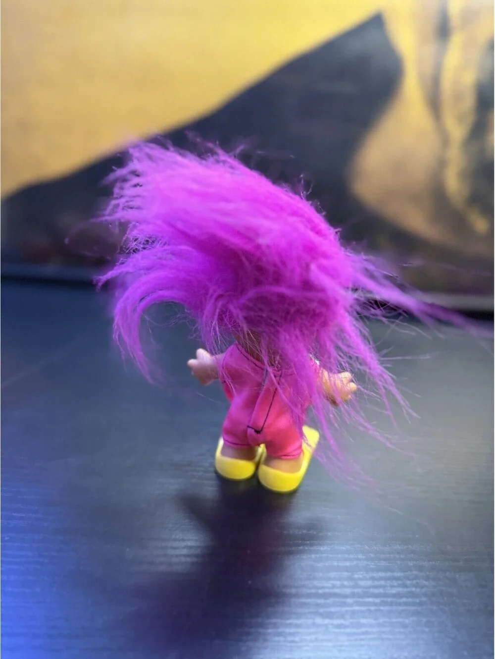 Vintage Russ Troll Doll Scuba Diver Purple Hair Snorkel Fins 5in #18414